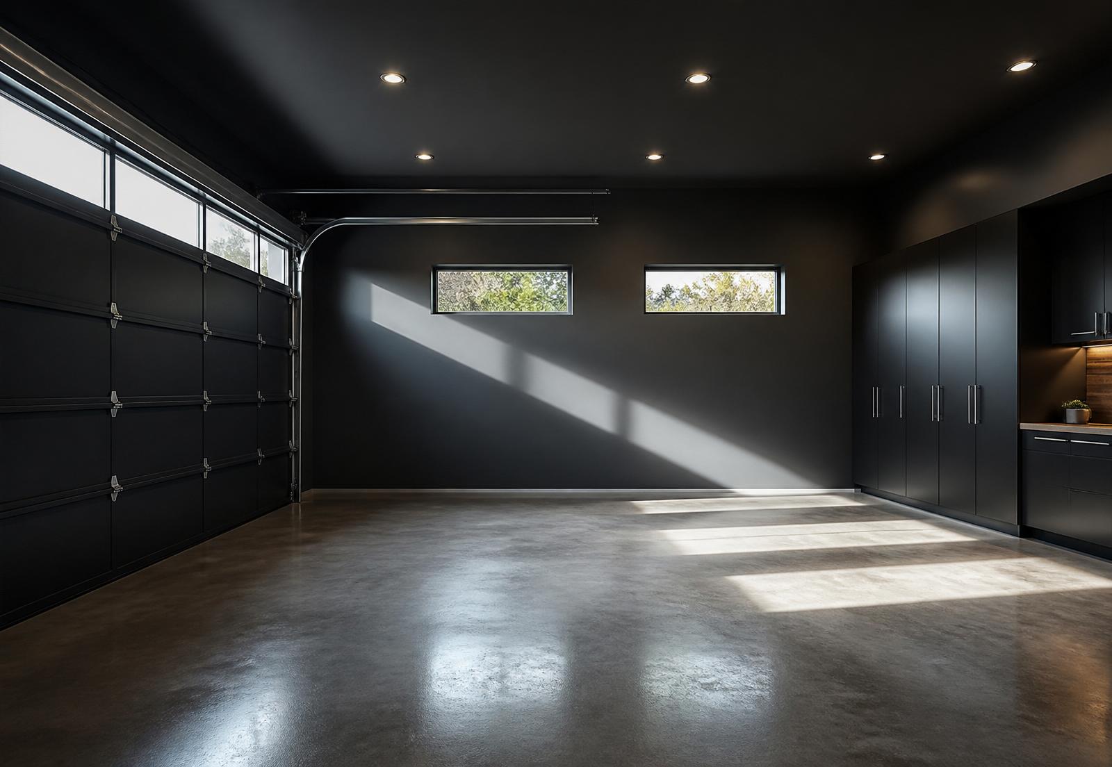 Empty modern garage interior